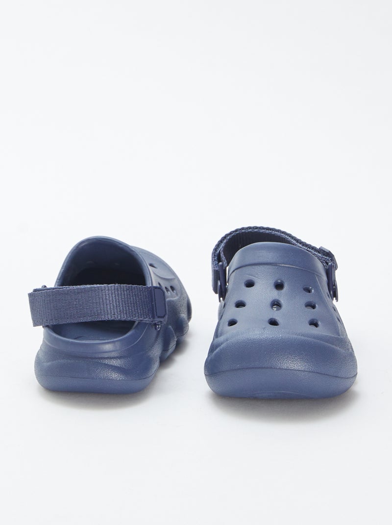 Socas de plástico moldado com tira de velcro AZUL - Kiabi