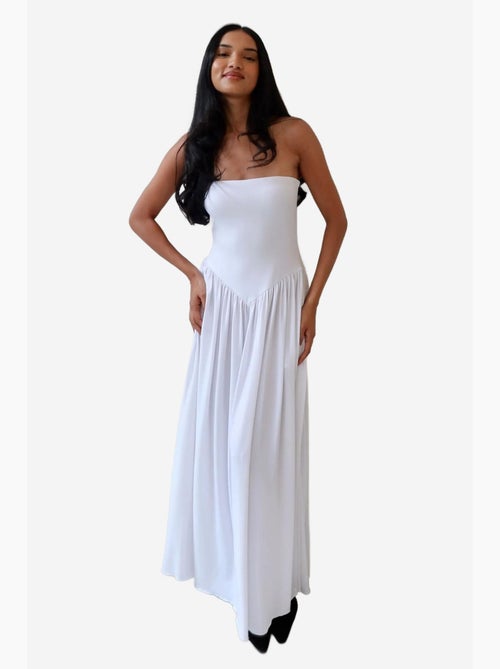 Sofie vestido maxi justo sem alças hiccup - Kiabi