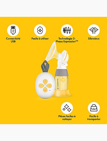 Solo™ - bomba de leite elétrica simples mãos-livres 24 mm - compacta, mãos-livres, ultraleve, design