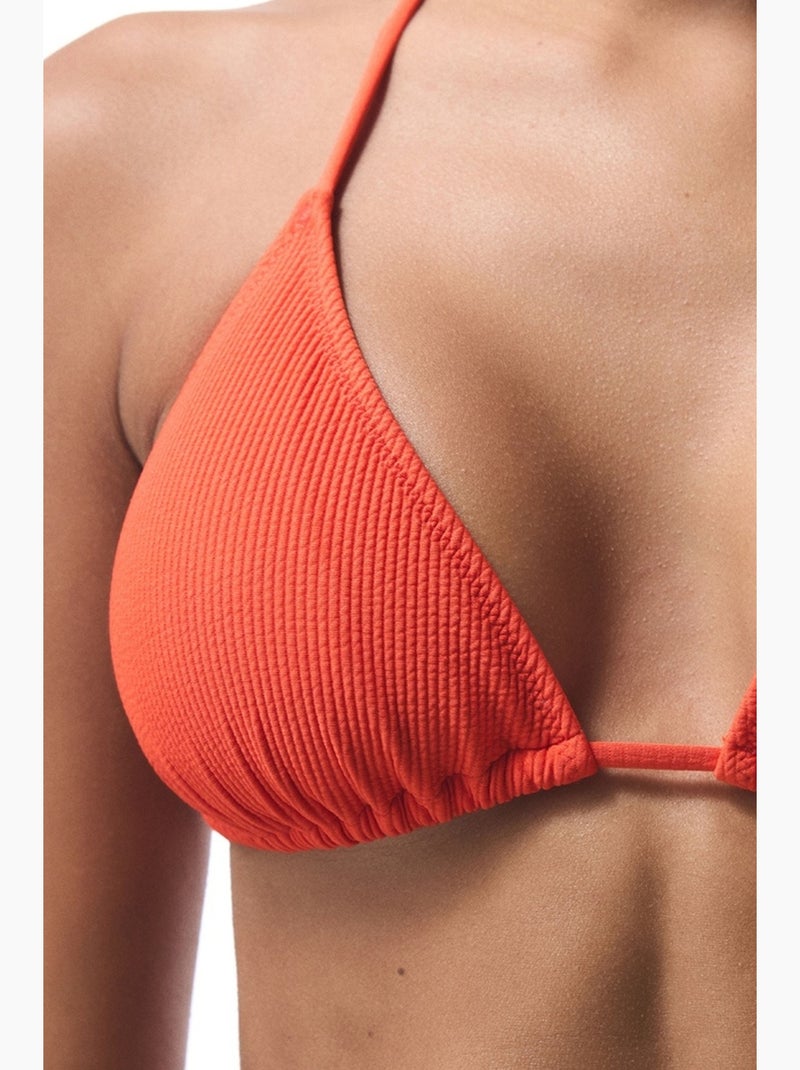 Sona top de biquíni triangular penti Laranja - Kiabi