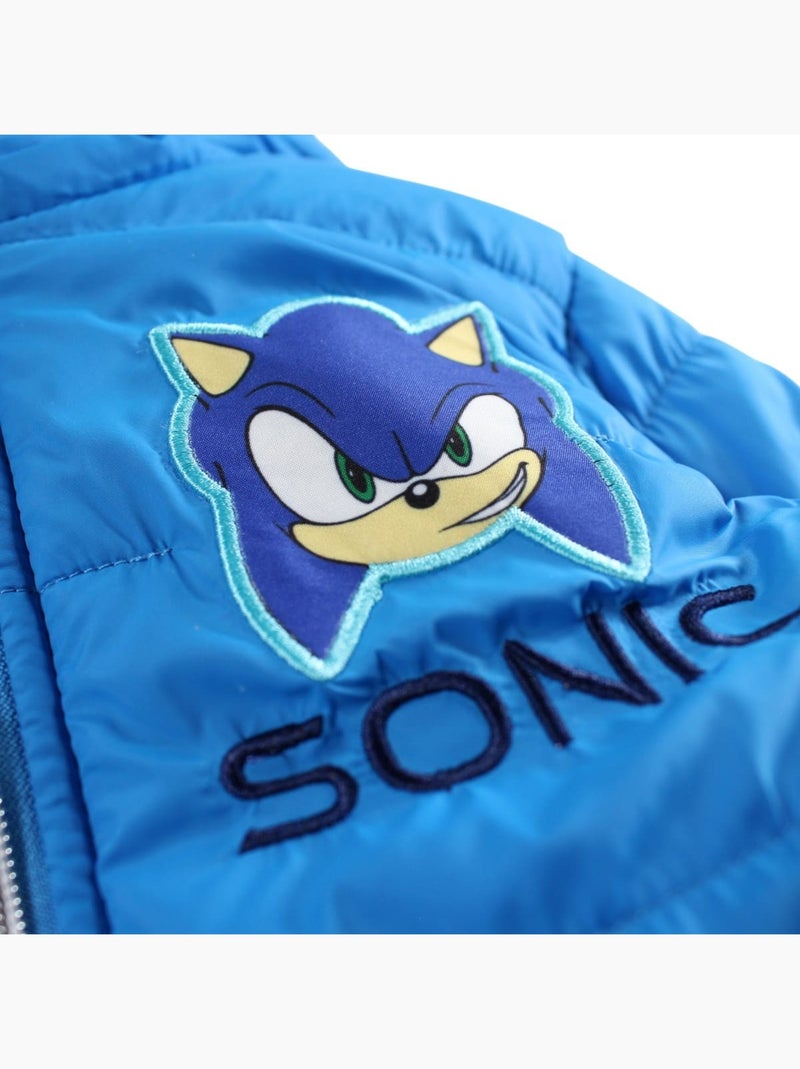 Sonic - Casaco acolchoado menino com padrão Azul - Kiabi