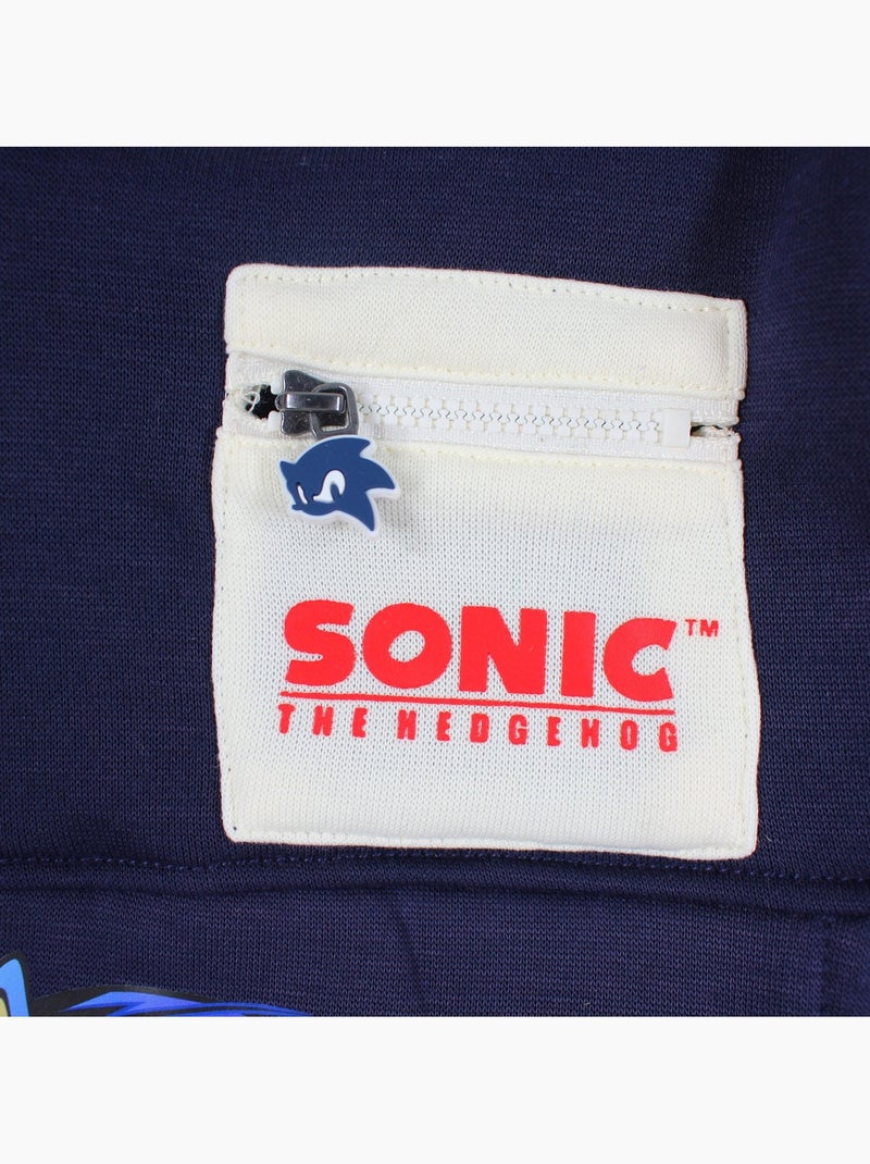 Sonic - conjunto de camisola e calças de treino estampadas, com acabamento em canelado Azul-marinho - Kiabi