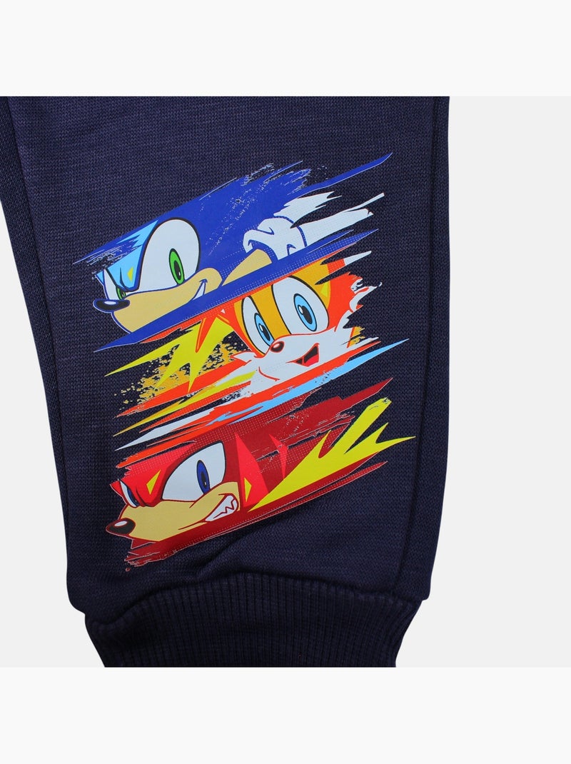 Sonic - conjunto de camisola e calças de treino estampadas, com acabamento em canelado Azul-marinho - Kiabi