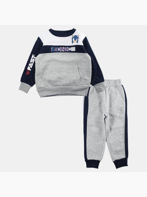 Sonic - Conjunto sweat e calças de jogging menino estampado - Kiabi