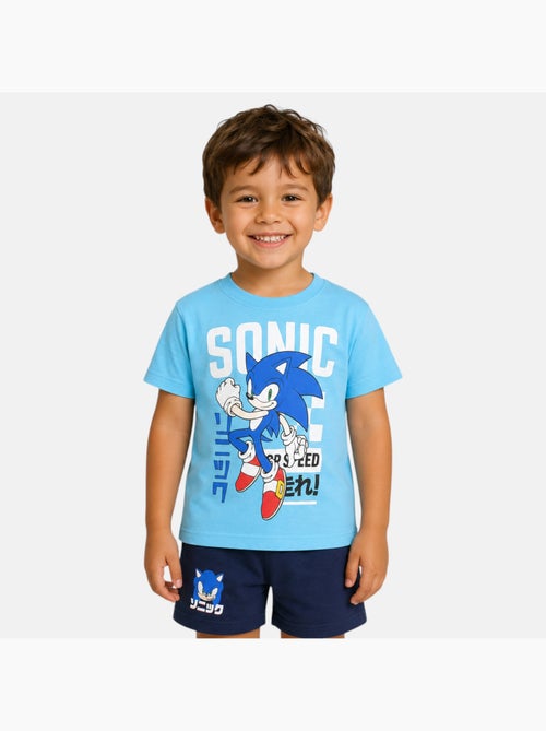 Sonic - Conjunto t-shirt e calção menino com padrão - Kiabi Sonic - Conjunto t-shirt e calção menino com padrão - Kiabi