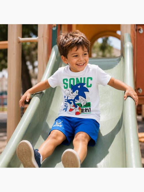 Sonic - Conjunto t-shirt e calção menino com padrão - Kiabi Sonic - Conjunto t-shirt e calção menino com padrão - Kiabi