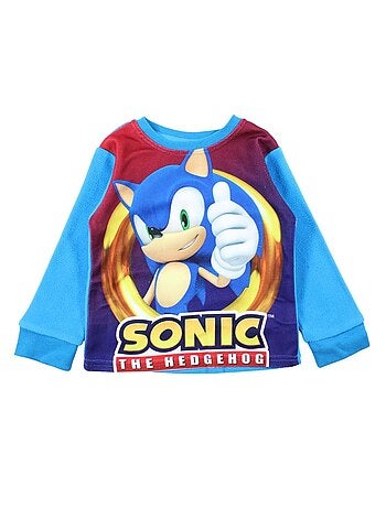 Sonic - Pijama polar menino estampado