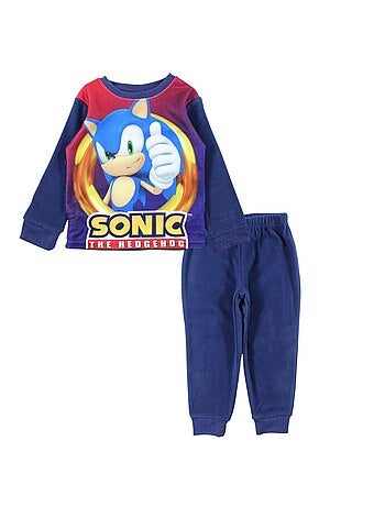 Sonic - Pijama polar menino estampado