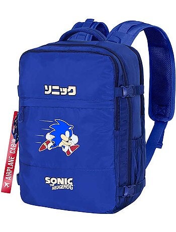 Sonic The Hedgehog Action Mochila Mercury Viagem Cabine Avião 40x20x25cm, Azul