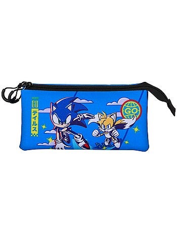 Sonic The Hedgehog Go Estojo Triplo, Azul