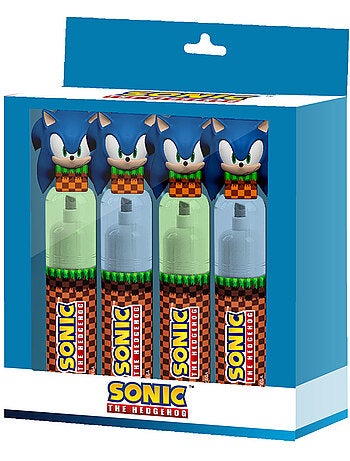 Sonic The Hedgehog Mix Pack de 4 Marcadores Fluorescentes, Multicolorido