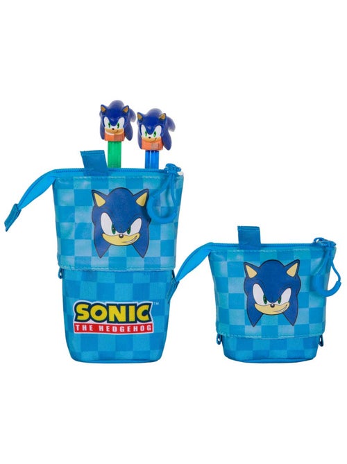 Sonic the hedgehog sight estojo cute + 2 canetas de gel apagáveis, azul - Kiabi Sonic the hedgehog sight estojo cute + 2 canetas de gel apagáveis, azul - Kiabi