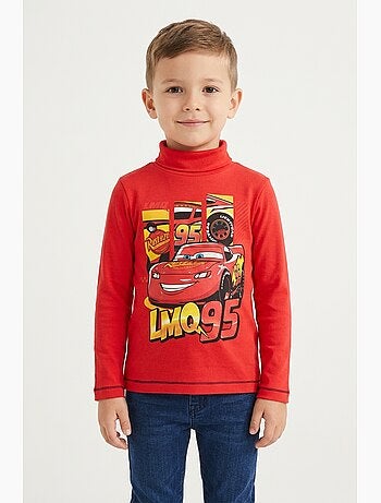 Sous-pull vermelho menino cars - licença oficial