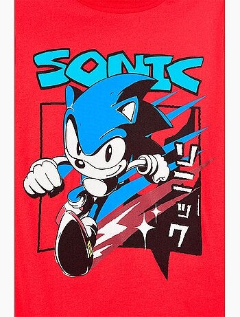 Sous-pull vermelho menino sonic - licença oficial