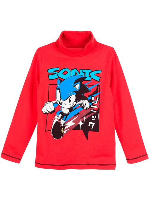 Sous-pull vermelho menino sonic - licença oficial - Kiabi