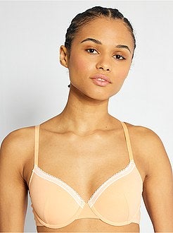 Soutien almofadado de algodão - Kiabi