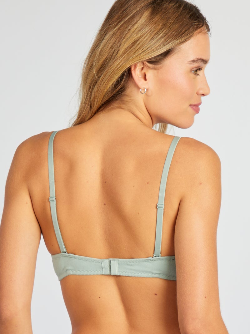 Soutien almofadado em algodão VERDE - Kiabi