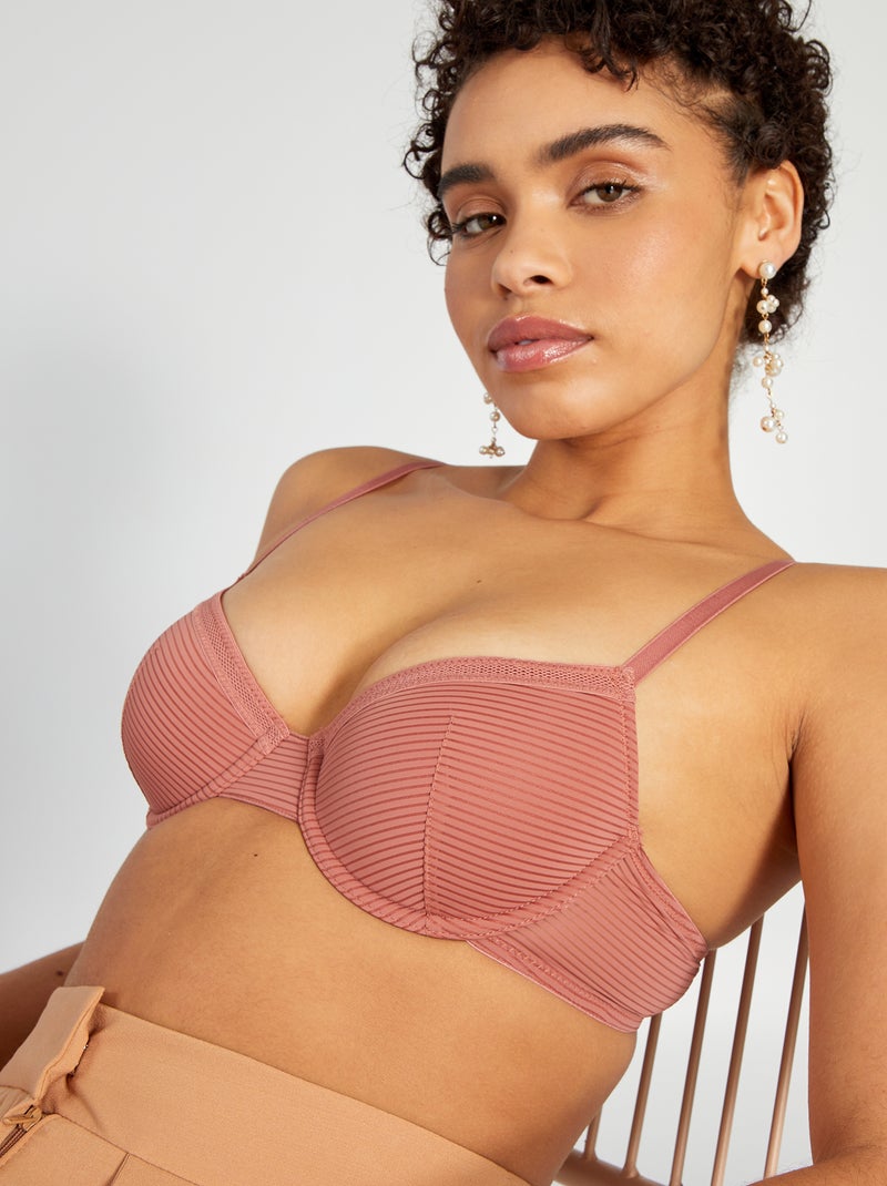 Soutien almofadado em microfibra ROSA - Kiabi