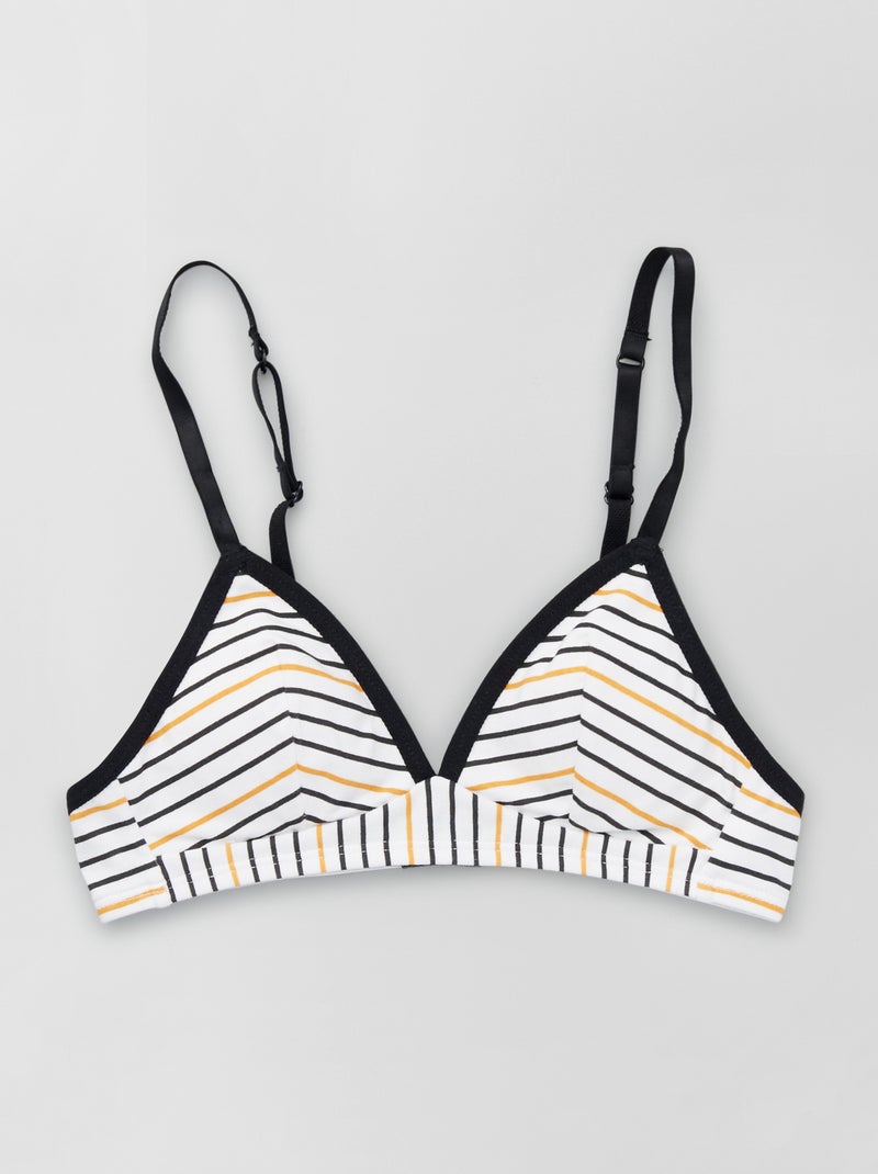 Soutien almofadado 'Petit Béguin' Branco/ Preto - Kiabi