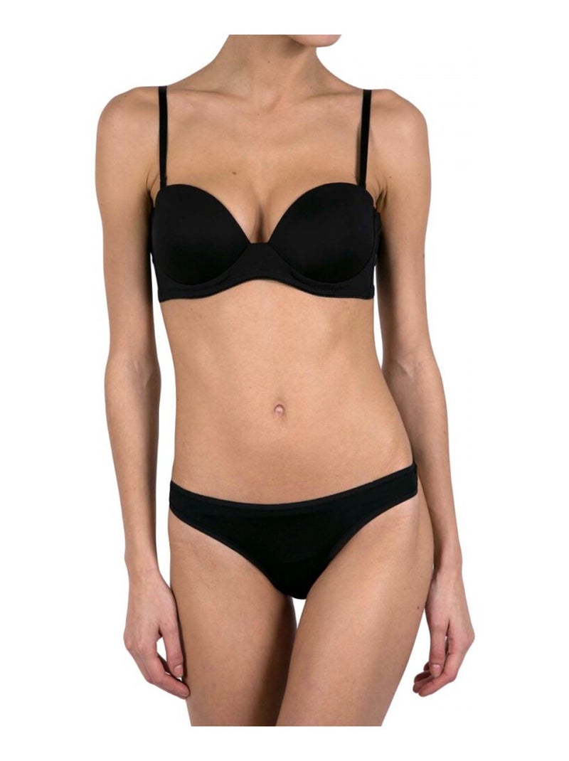 Soutien Bandeau Microfibra Preto - Kiabi