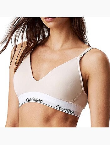 Soutien Bege Calvin Klein Jeans Sandshell para Mulher