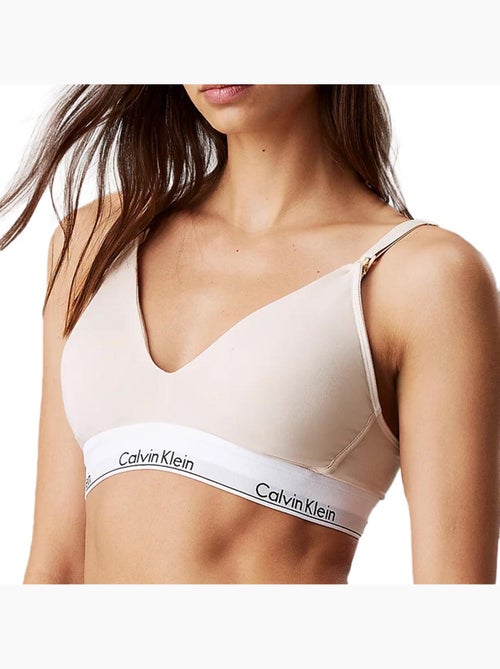 Soutien Bege Calvin Klein Jeans Sandshell para Mulher - Kiabi