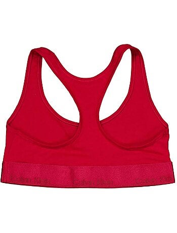 Soutien calvin klein jeans vermelho sem acolchoado para mulher