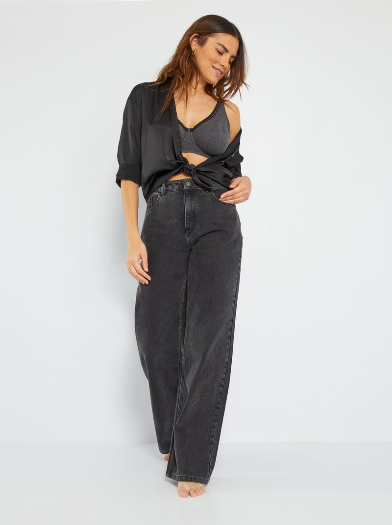 Soutien de algodão com copa D&E CINZA - Kiabi