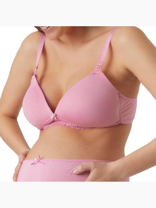 Soutien de Amamentação 2 em 1 Rosa Mamalicious Wamour para Mulher - Kiabi Soutien de Amamentação 2 em 1 Rosa Mamalicious Wamour para Mulher - Kiabi