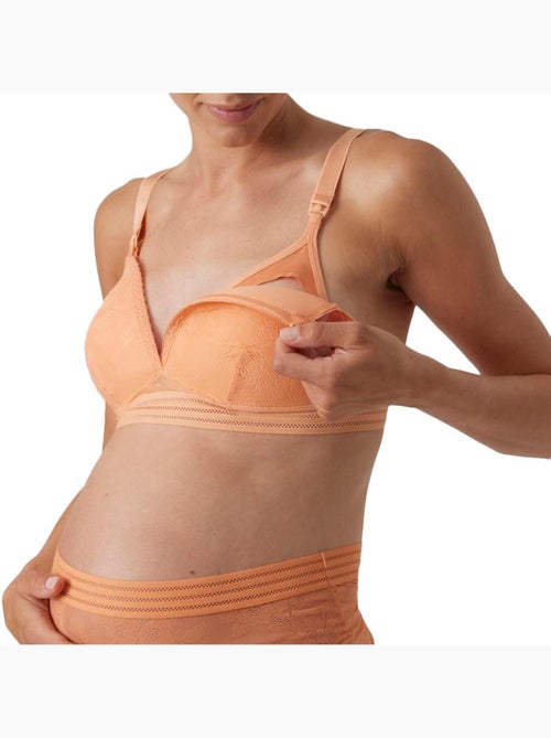 Soutien de Amamentação Laranja de Renda Mamalicious New Lace para Mulher - Kiabi Soutien de Amamentação Laranja de Renda Mamalicious New Lace para Mulher - Kiabi