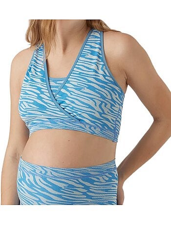 Soutien de Amamentação Mamalicious Nava em Azul/Branco para Mulher