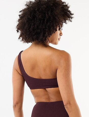 Soutien de biquíni assimétrico com joia dourada