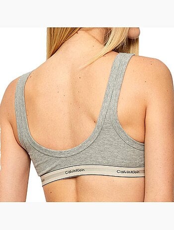 Soutien de Busto Calvin Klein Jeans Cinzento Sem Acolchoado