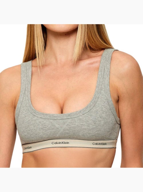 Soutien de busto calvin klein jeans cinzento sem acolchoado - Kiabi