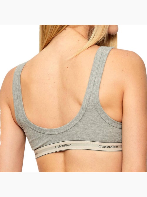 Soutien de busto calvin klein jeans cinzento sem acolchoado - Kiabi