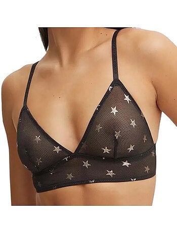 Soutien de Busto Preto Longline Tommy Hilfiger para Mulher