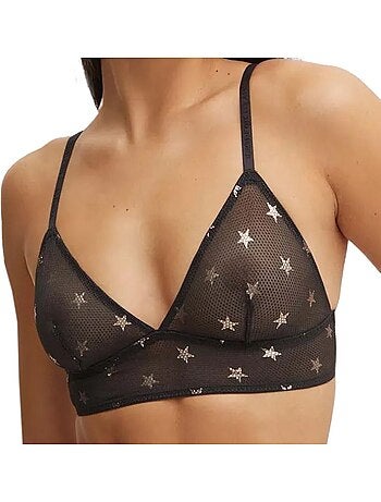 Soutien de Busto Preto Longline Tommy Hilfiger para Mulher