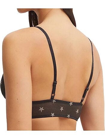 Soutien de Busto Preto Longline Tommy Hilfiger para Mulher