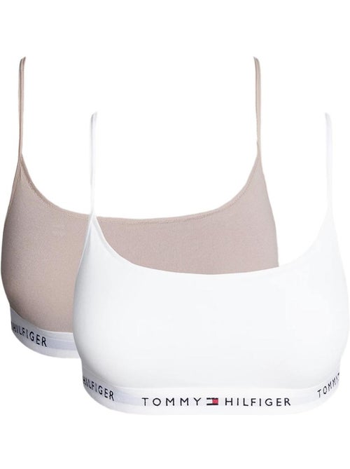 Soutien de Busto Tommy Hilfiger para Mulher, Pack 2, Branco/Rosa - Kiabi