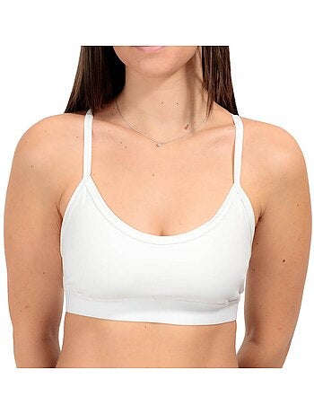Soutien de Desporto Branco Le Coq Sportif Tennis Pro para Mulher