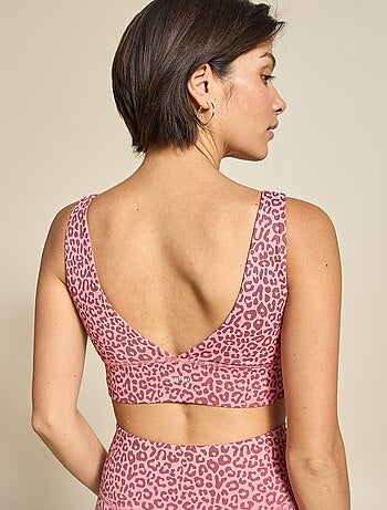 Soutien de desporto com estampado de leopardo e suporte leve - (ekstract)