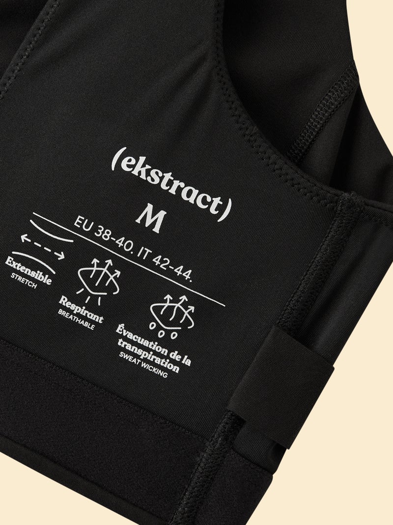 Soutien de desporto cruzado nas costas suporte médio - (ekstract) Preto - Kiabi
