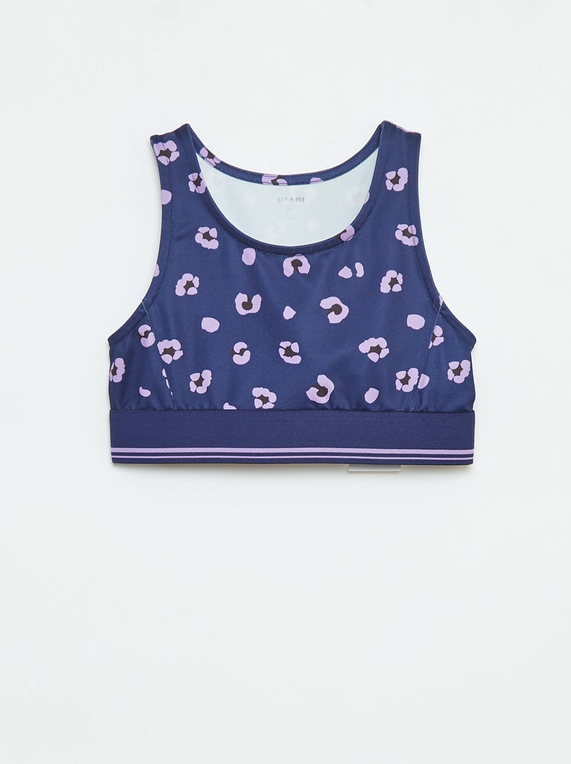 Soutien de desporto em material elástico Azul - Kiabi