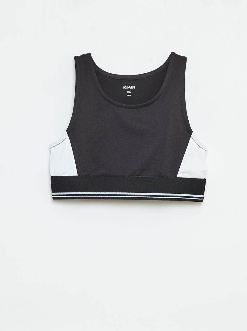 Soutien de desporto em material elástico Preto - Kiabi