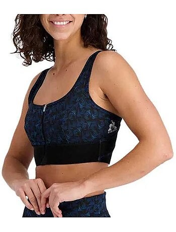 Soutien de Desporto Feminino Le Coq Sportif Training Preto/Azul