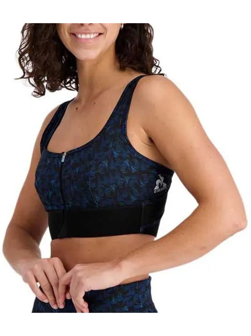 Soutien de Desporto Feminino Le Coq Sportif Training Preto/Azul Azul - Kiabi