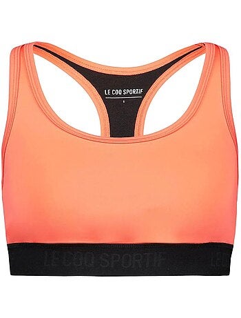Soutien de Desporto Laranja/Preto Le Coq Sportif para Mulher