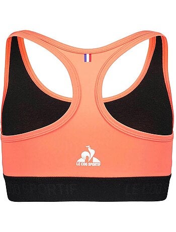 Soutien de Desporto Laranja/Preto Le Coq Sportif para Mulher