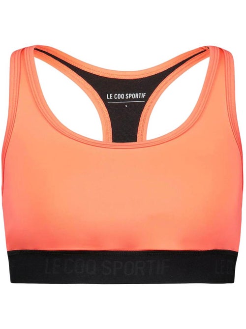 Soutien de desporto laranja/preto le coq sportif para mulher - Kiabi