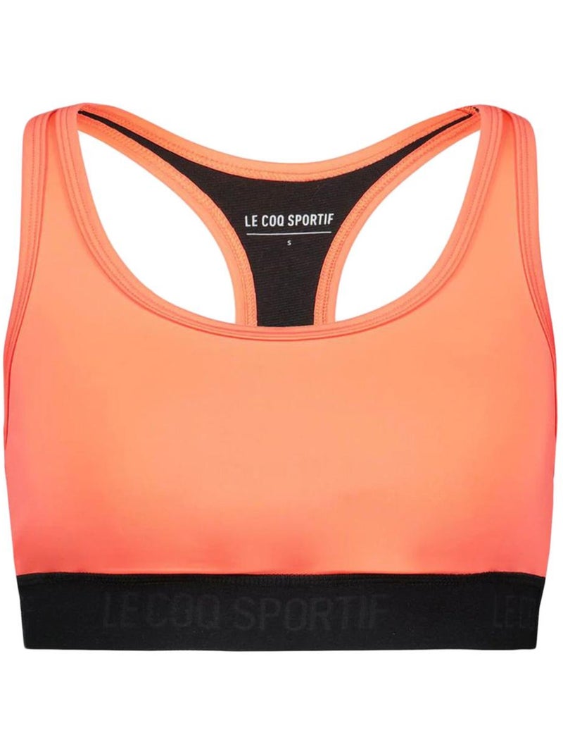 Soutien de Desporto Laranja/Preto Le Coq Sportif para Mulher Laranja - Kiabi